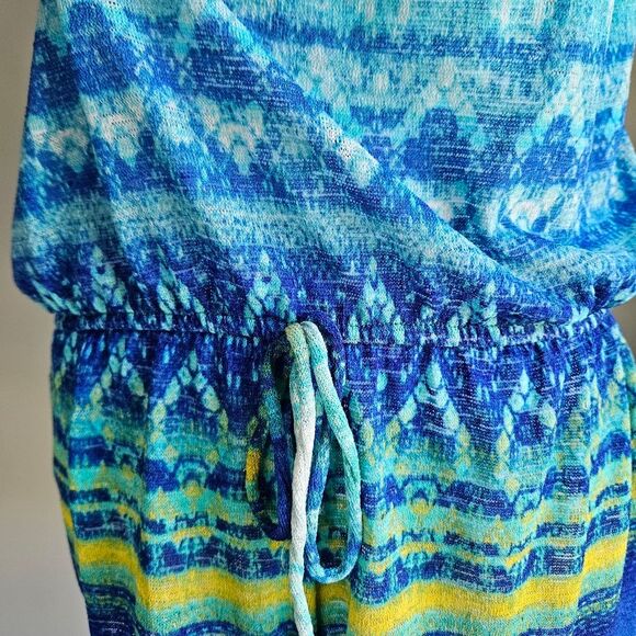 Elan Tube Top Romper Womens Large Beach Coverup Tropical Mermaid Summer Knit NWT - Picture 2 of 8